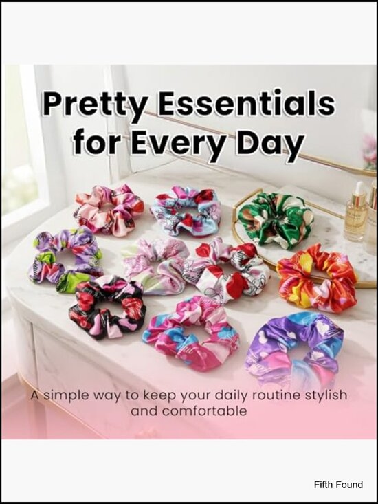 XL Satin Scrunchie Set Soft Hair Ties Ponytail Hair Elastics main image 6